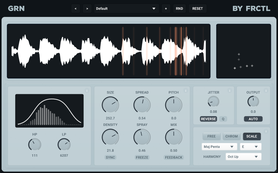 GRN granular synthesis plugin interface